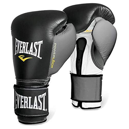 Everlast 12oz Powerlock Training Boxing Gloves Gym Black/Grey
